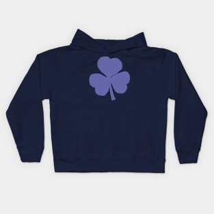 Shamrock in Very Peri Periwinkle Blue St Patricks Day Kids Hoodie